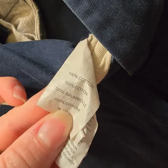 J. Crew Broken In dark blue casual pants 32x32 100% cotton actual waist 34" - Picture 6 of 9